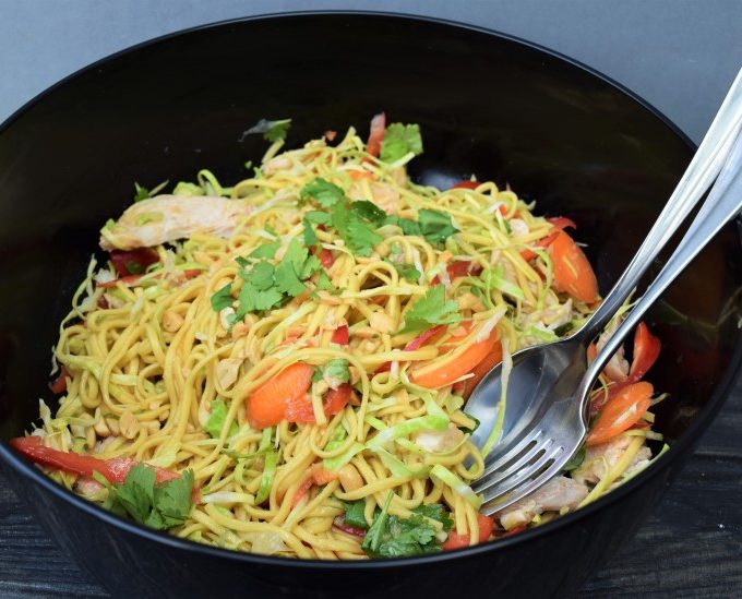 Summer Noodle salad bowl recipe from Lucy Loves Food Blog