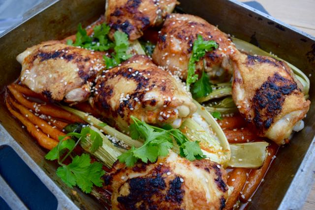 Roasted-chicken-carrots-sesame-recipe-lucyloves-foodblog