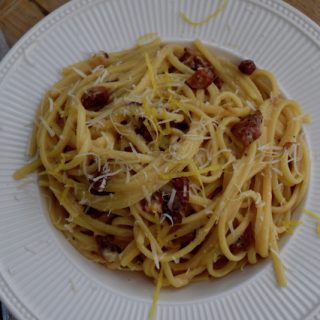 Lemony Carbonara Recipe from Lucy Loves Food Blog
