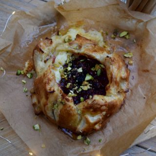 Baked Brie with Cranberry Jam recipe from Lucy Loves Food Blog
