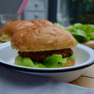 Lentil and Sweet Potato Burgers recipe from Lucy Loves Food Blog