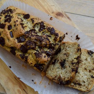 Vegan Chocolate Chip Loaf Cake recipe from Lucy Loves Food Blog