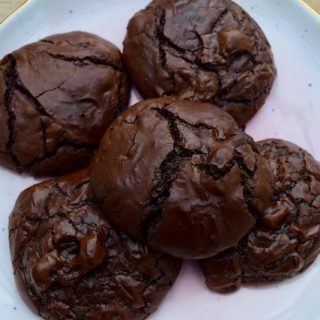 Flourless Chocolate Brownie Cookies recipe from Lucy Loves Food Blog