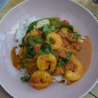 Quick Coconut Prawn Curry recipe from Lucy Loves Food Blog