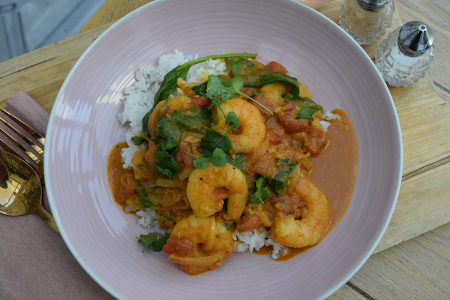 Quick Coconut Prawn Curry recipe from Lucy Loves Food Blog