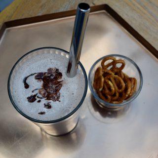 Bourbon Chocolate Milkshake from Lucy Loves Food Blog