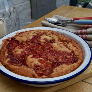 Strawberry Pudding Cake recipe from Lucy Loves Food Blog