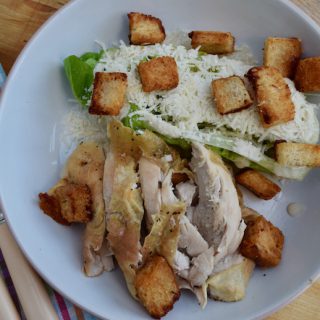 Roast Chicken Caesar Salad recipe from Lucy Loves Food Blog