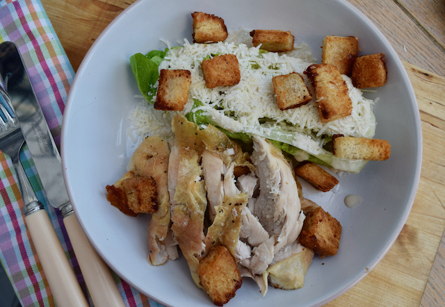 Roast Chicken Caesar Salad recipe from Lucy Loves Food Blog