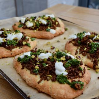 Quick Spiced Lamb Flatbreads recipe from Lucy Loves Food Blog