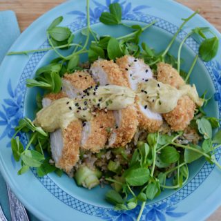 Katsu Chicken Salad Bowl recipe from Lucy Loves Food Blog