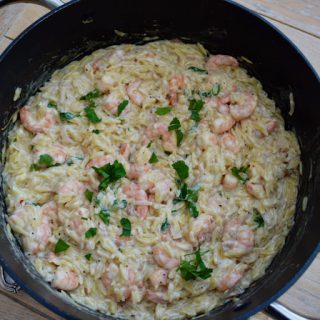 Orzo with Prawns and Lemon recipe from Lucy Loves Food Blog