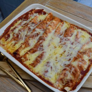 Beef and Bean Enchiladas recipe from Lucy Loves Food Blog