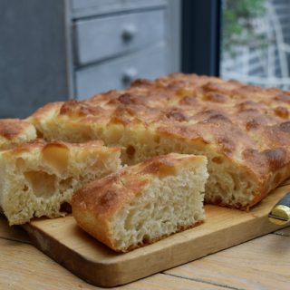 No Knead Focaccia recipe from Lucy Loves Food Blog