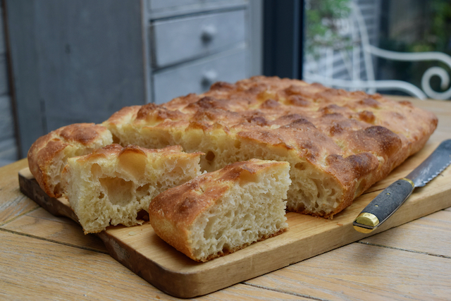 No Knead Focaccia recipe from Lucy Loves Food Blog