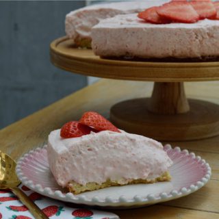 Strawberries and Cream pie recipe from Lucy Loves Food Blog