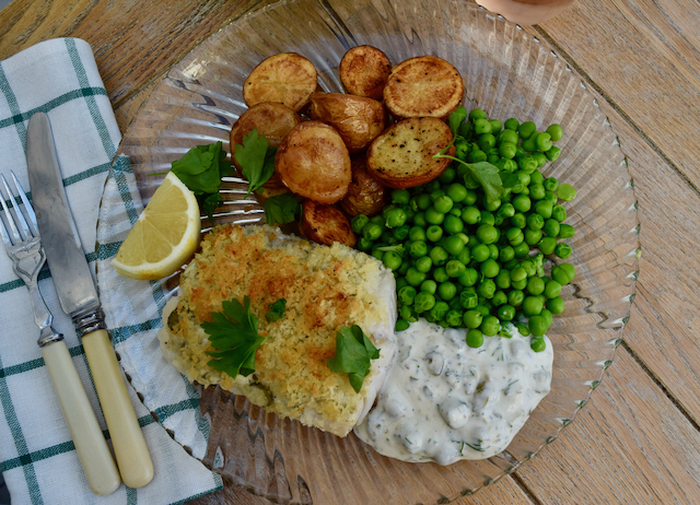 Crisp Baked Fish with Homemade Tartar from Lucy Loves Food Blog