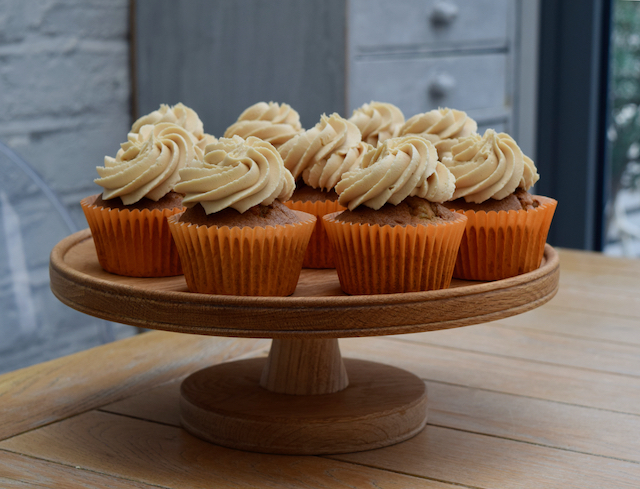 Banana Cupcakes with Peanut Butter Icing from Lucy Loves Food Blog