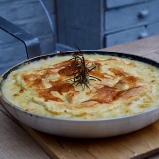 Chicken and Leek Pan Pie recipe from Lucy Loves Food Blog