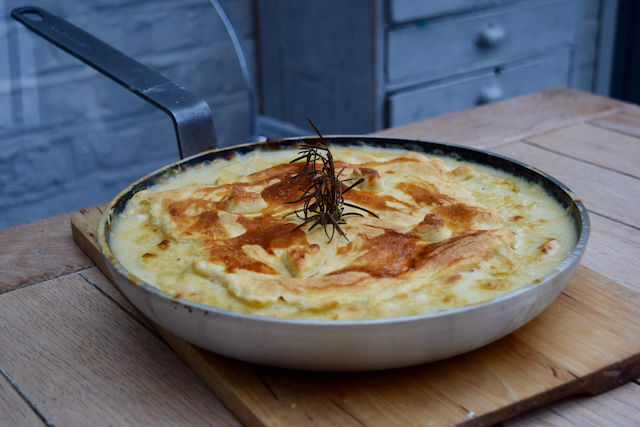Chicken and Leek Pan Pie recipe from Lucy Loves Food Blog